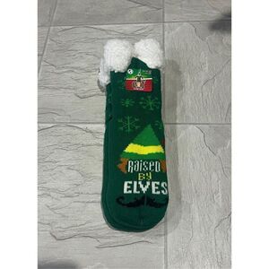 Elf Woman’s Holiday Slipper Socks Size 4-10 NEW Raised By Elves